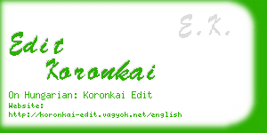 edit koronkai business card